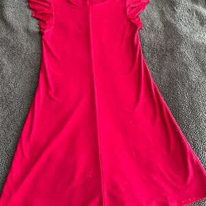 Velvet Bold Pink Dress